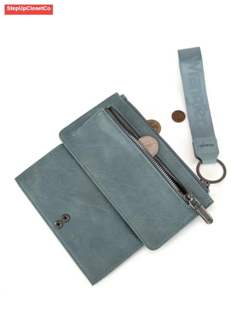 Large Wristlet Wallet Clutch with RFID Blocking, Multiple Card Slots, Coin